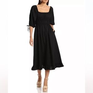 Avec Les Filles Black Linen Dress Size 12